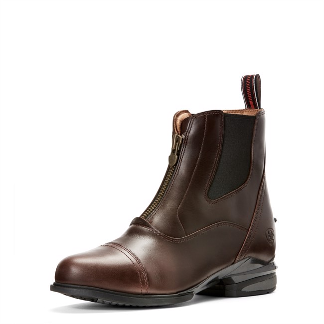 Ariat Devon Nitro Zip Jodhpur Boot Dam Waxd Chocolate