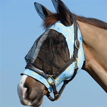 Weatherbeeta Deluxe Eye Saver insektmask med öron och hål för pannlugg Sjöhästar Print