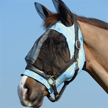 Weatherbeeta Deluxe Eye Saver insektsmask med öron och hål för pannband Sea Horse Print