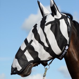 Bucas Buzz-Off Zebra Helmask för flugmask
